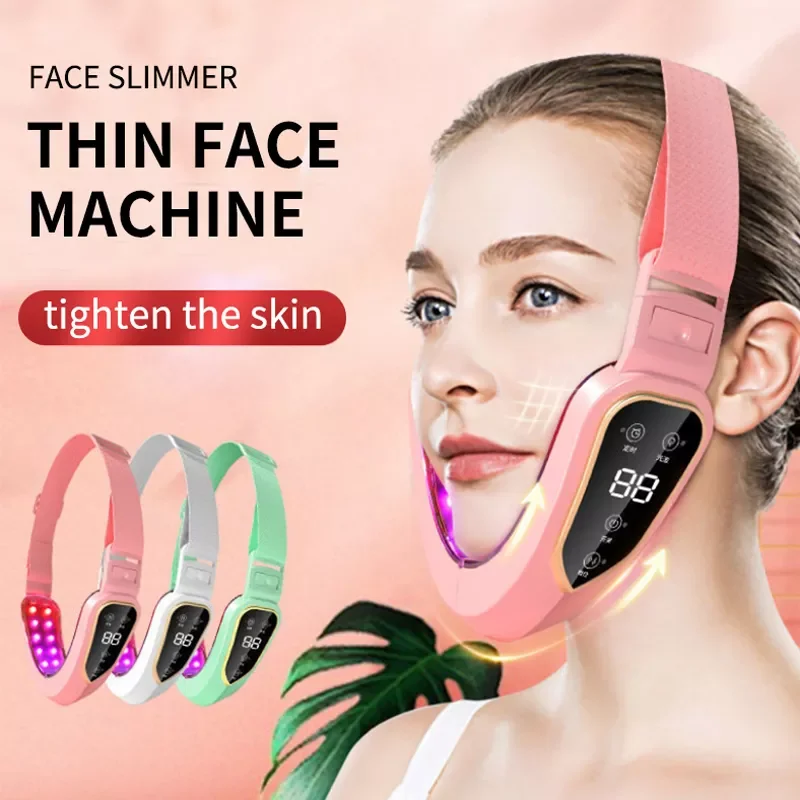

Face Massager LED Photon Therapy Facial Slimming Vibration Face lift devices Double Chin V-shaped Cheek Lift Face