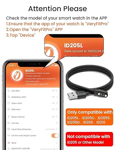 Фото Зарядное устройство для умных часов Skg Letsfit Cubitt Yamay Willful Fitpolo Tozo Wyze Umidigi Blackview USB Магнитная зарядка для Uwatch 3S №4