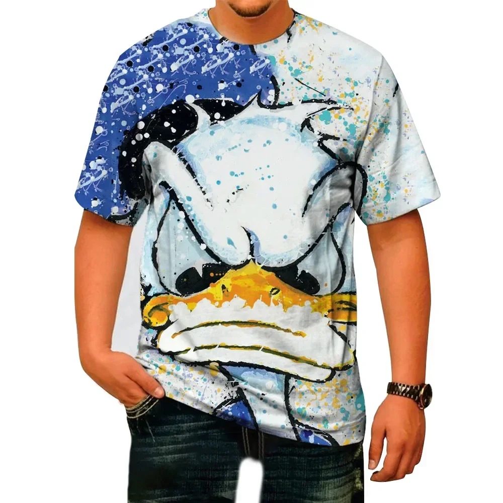 2024 летняя футболка с 3D принтом Дональда Дак уличная одежда повседневная модная