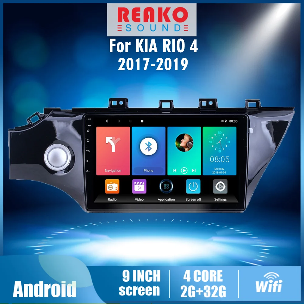 

2 Din 4G Carplay Car Radio Android Car Autoradio For KIA RIO 4 2017-2019 Multimedia Player GPS Navigation WIFI