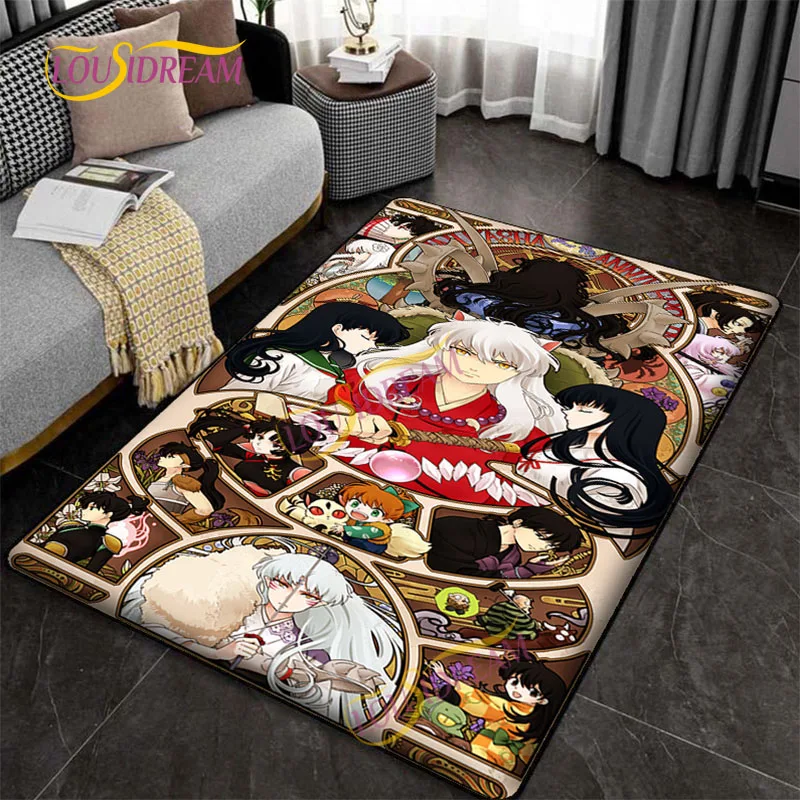 

Inuyasha rugs living room decoration Cartoon animation Children's bedroom living room play area carpet bathroom door mat carpet.