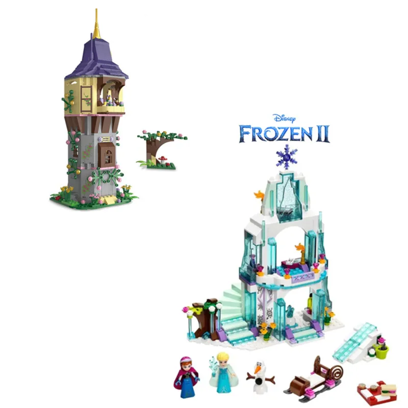 

New 469PCS Disney Princess Castle Rapunzel's Tower Tangled Friends Building Blocks Bricks Children's Birthday Toy Gift Kid Girls