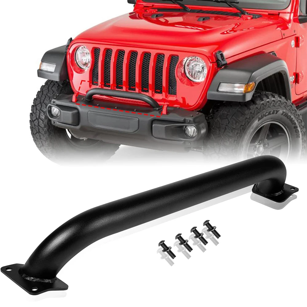 

Chuang Qian 82215351 Heavy Duty Front Grille Winch Brush Guard Fit for 2018-2021 Jeep Wrangler JL & 2020-2021 Jeep Gladiator JT