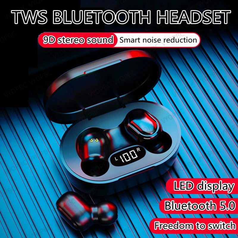 

Беспроводные наушники TWS, беспроводные Bluetooth-наушники, водонепроницаемая Спортивная гарнитура, наушники-вкладыши с шумоподавлением и микро...