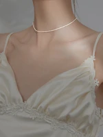 sterling silver color necklace women clavicle chain gypsophila necklace simple fashion korean girl jewelry collares para mujer