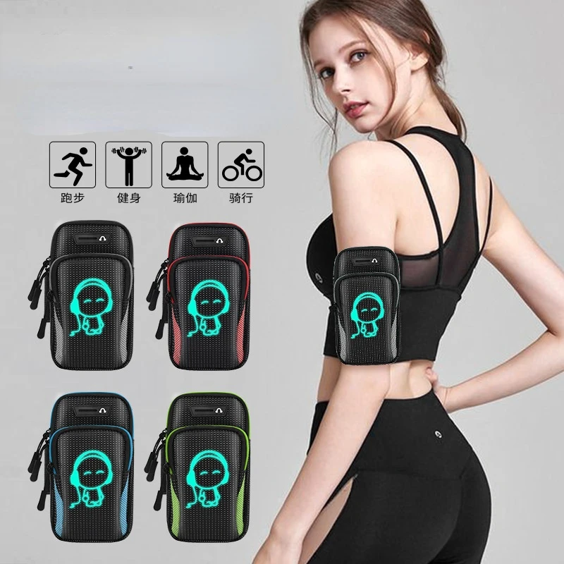 

6.8‘’Universal Running Outdoor Sports Waterproof Phone Case for IPhone 12 11 Arm Band Bag for Smausng S21 GYM Armbands Holder