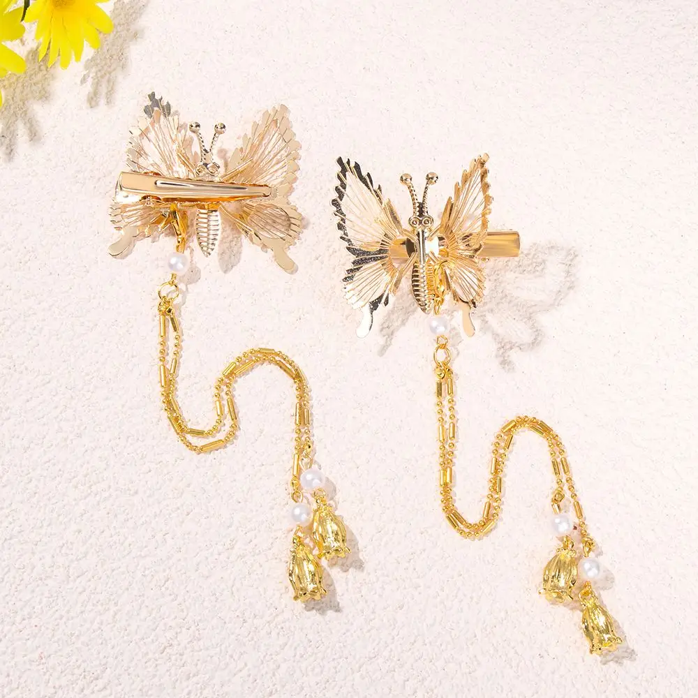 

Dragonfly Hairpins Metal Shiny Moving Flying Barrettes Bobby Pins Tassel Butterfly Hairpin Women Hair Clips