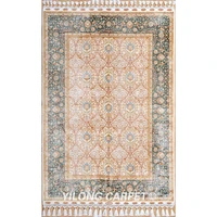 yilong 3 5x5 oriental carpet beige exquisite small handmade turkish silk rug yl1759