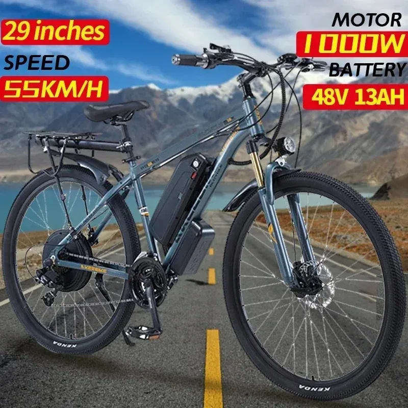 Электрический велосипед мощный/1000 Вт электровелосипед для взрослых/13 Ач/60 миль