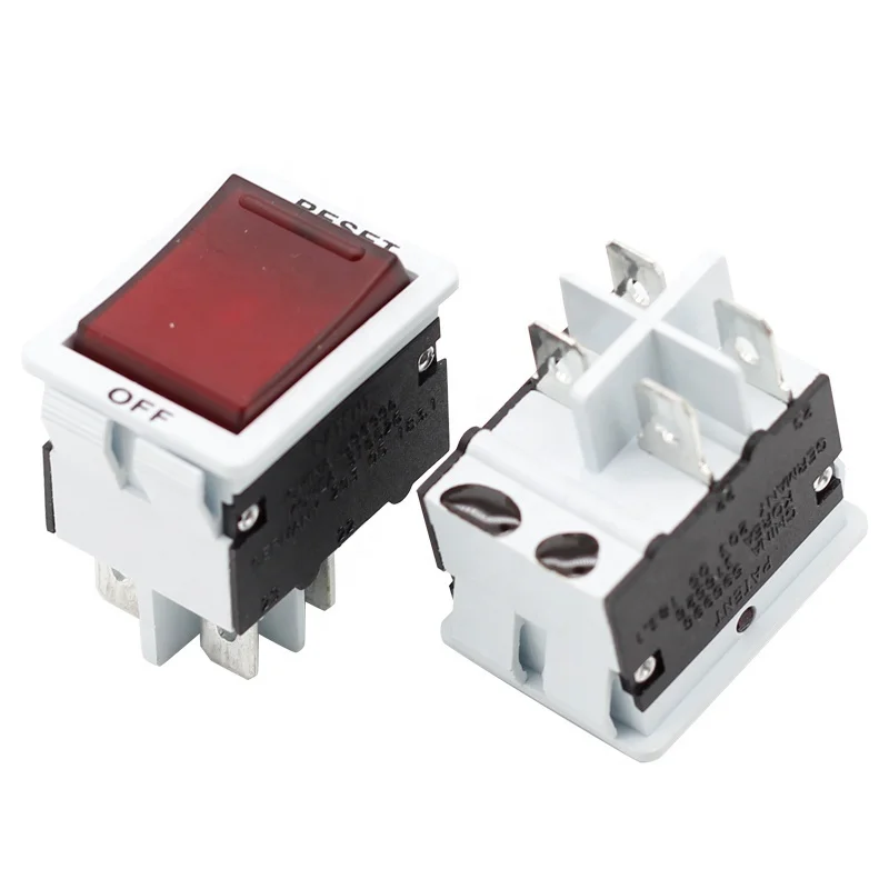 

SS-005 DPDT 5A 10A 15A 20A 25A reset circuit breaker switch rocker thermal overload protector switch