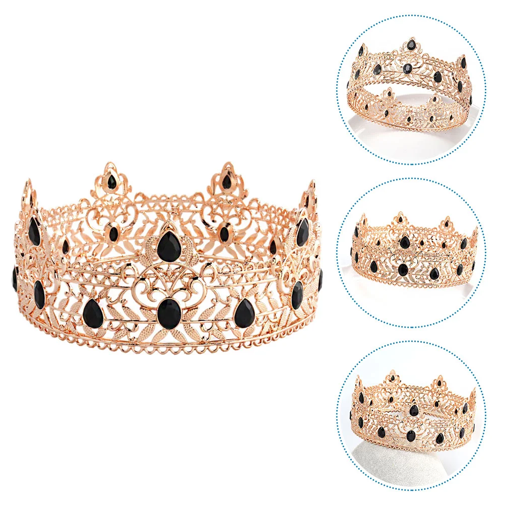 

Wedding Ceremony Decorations Men's Crown Prom Accessories Reusable King Birthday Baroque Costume Accessory Party Man