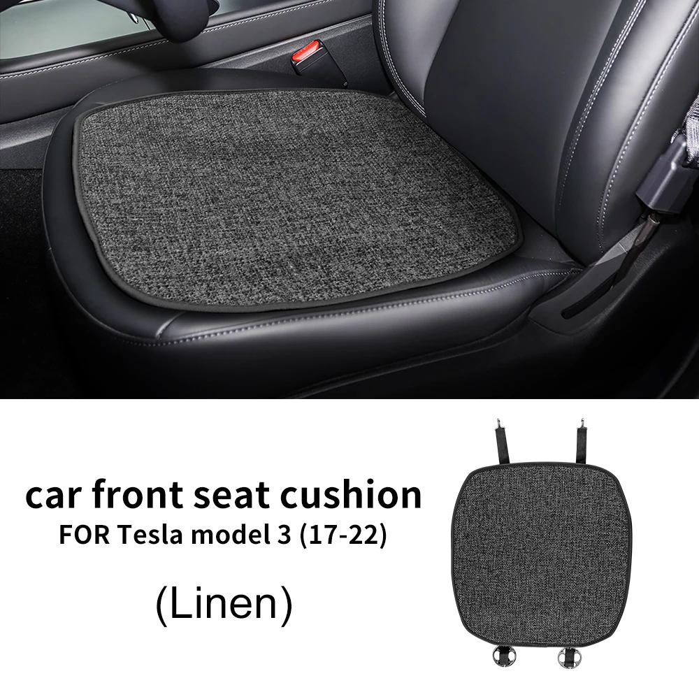 

Подушка для автомобильного сиденья Tesla Model Y/Model 3 2018 2019 2020 2021 2023, льняные коврики для заднего сиденья, протектор коврика, аксессуары от грязи