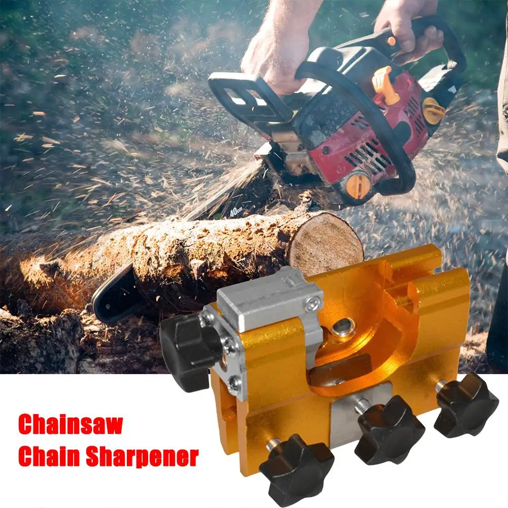 

Portable Stainless Steel + Alloy Chainsaw Sharpener Kit Chainsaw Chain Sharpening Jig For Chainsaws 12ft-20ft For Woodworking