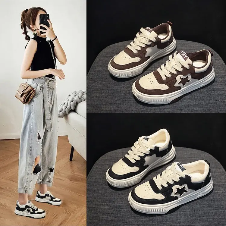

2022 Autumn New Single Shoes Women's Shoes Sponge Cake Bottom Round Head Winter PU Rubber Flat Shoes