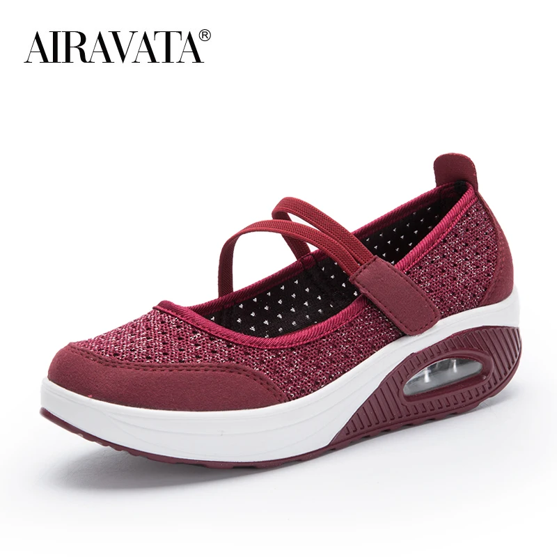 Women Walking Shoes Cushioned Loafers Athletic Mesh Breathable Chunky Sneakers Famale Footwear