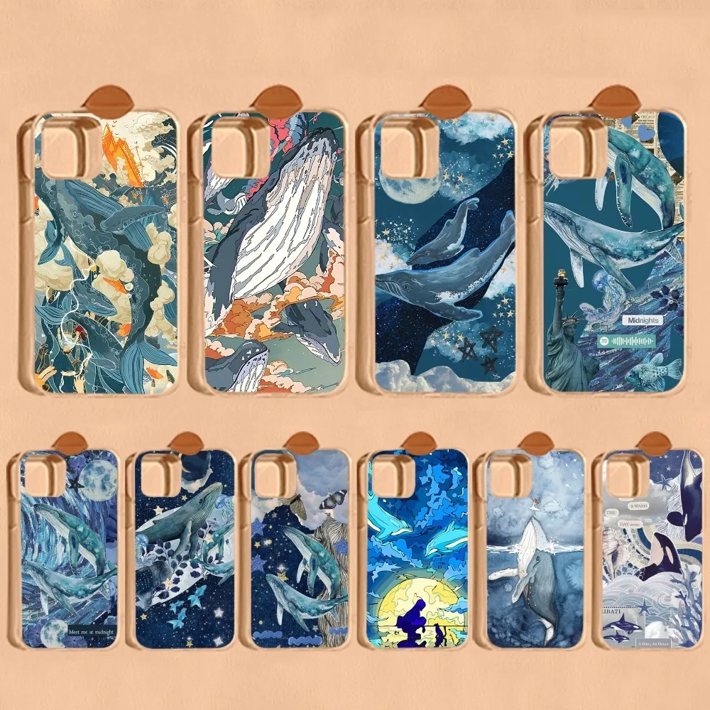 

Killer Whale Phone Case For IPhone 15 14 13 12 Mini 11 Pro XS Max X XR SE 6 7 8 Plus Soft Silicone Cover