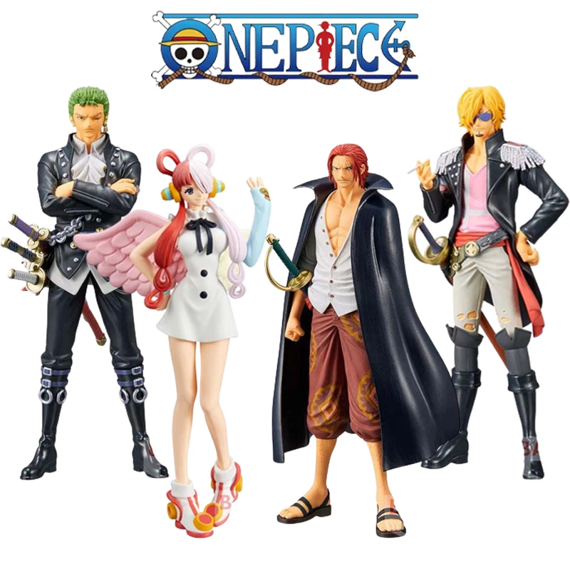 

Фигура аниме ONE PIECE RED Аниме Фигура DXF Uta Shanks Zoro Sanji, серия театра, манга, статуэтка, модель, игрушки, кукла, Подлинная