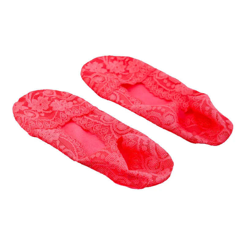 Spring and Summer Thin Seamless Invisible Women's Lace Ankle Socks Silicone Non-Slip Tight Cotton Socks Breathable