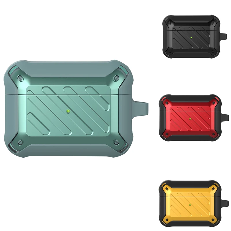 

Чехол для Apple Pro, чехол из ТПУ и поликарбоната с защитой от падения, аксессуары, чехол для беспроводных наушников с брелоком