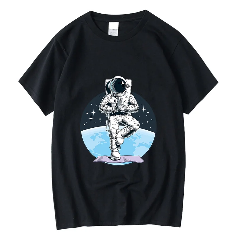 

Футболка XIN YI мужская с забавным космическим принтом, тенниска из 100% хлопка, крутая повседневная майка свободного покроя с круглым вырезом, лето
