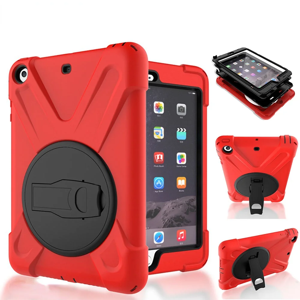 Case For IPad Mini 1 2 3 Hand-held Shock Proof Full Body Cover Handle Stand Sleeve For Ipad Mini Case Capa Funda