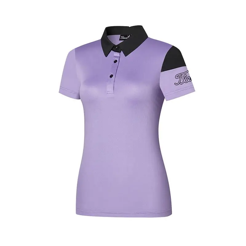 Golf Clothing Women's Short-sleeved T-shirt Outdoor Sports Breathable Quick-drying Golf Polo Shirt Slim-fit Casual Lapel Top