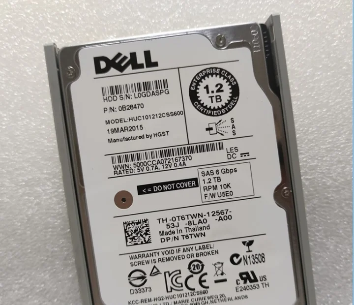 

Dell 1.2T 2.5 10K SAS hard drive 0T6TWN HDD