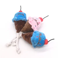 cute plush squeaky bone dog toys bite resistant clean dog chewing puppy training molar toy soft ice cream pet products