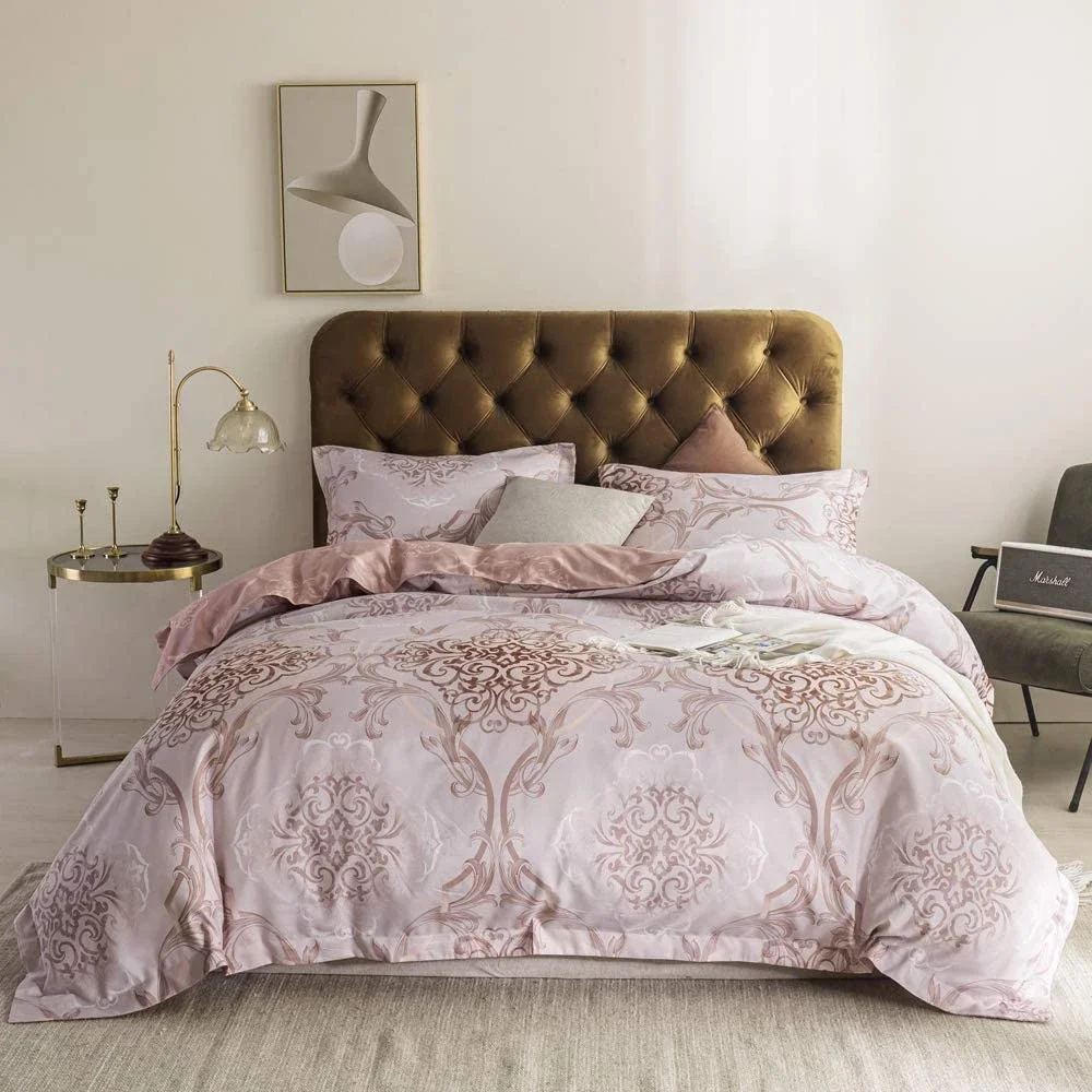 

Simple&Opulence 3Pcs Double Bed Linens Bedding Set Reversible Floral King Size Pillowcase Duvet Cover Comforter Bed Sheet Sets