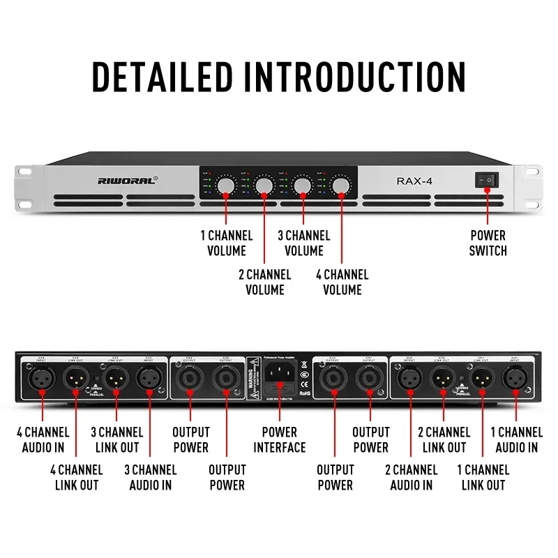 RAX-4 Профессиональный контроллер Dj уровня профессиональная цифровая мощность