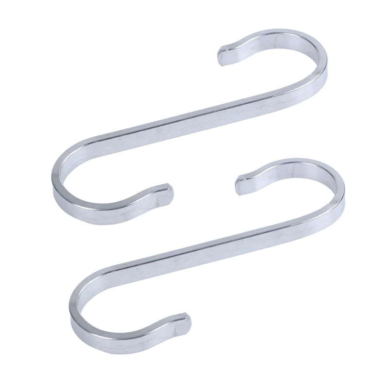 

2X Stainless Steel S Shape Hooks Powerful Kitchen Hanger Clasp Rack Clothes Holder, 19X19mm