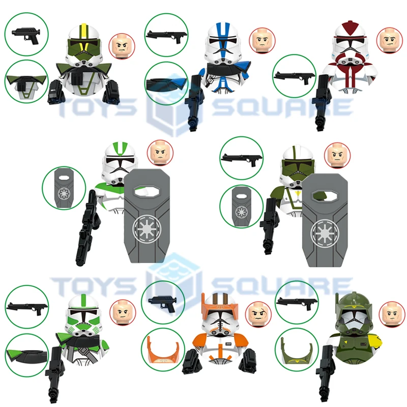 

Конструктор Doom 442nd Appo anax Clone ARC Commander, модель солдата Коди, кубики MOC, Подарочные игрушки