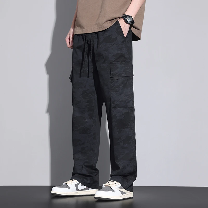 Модные камуфляжные брюки-карго из чистого хлопка для мужчин