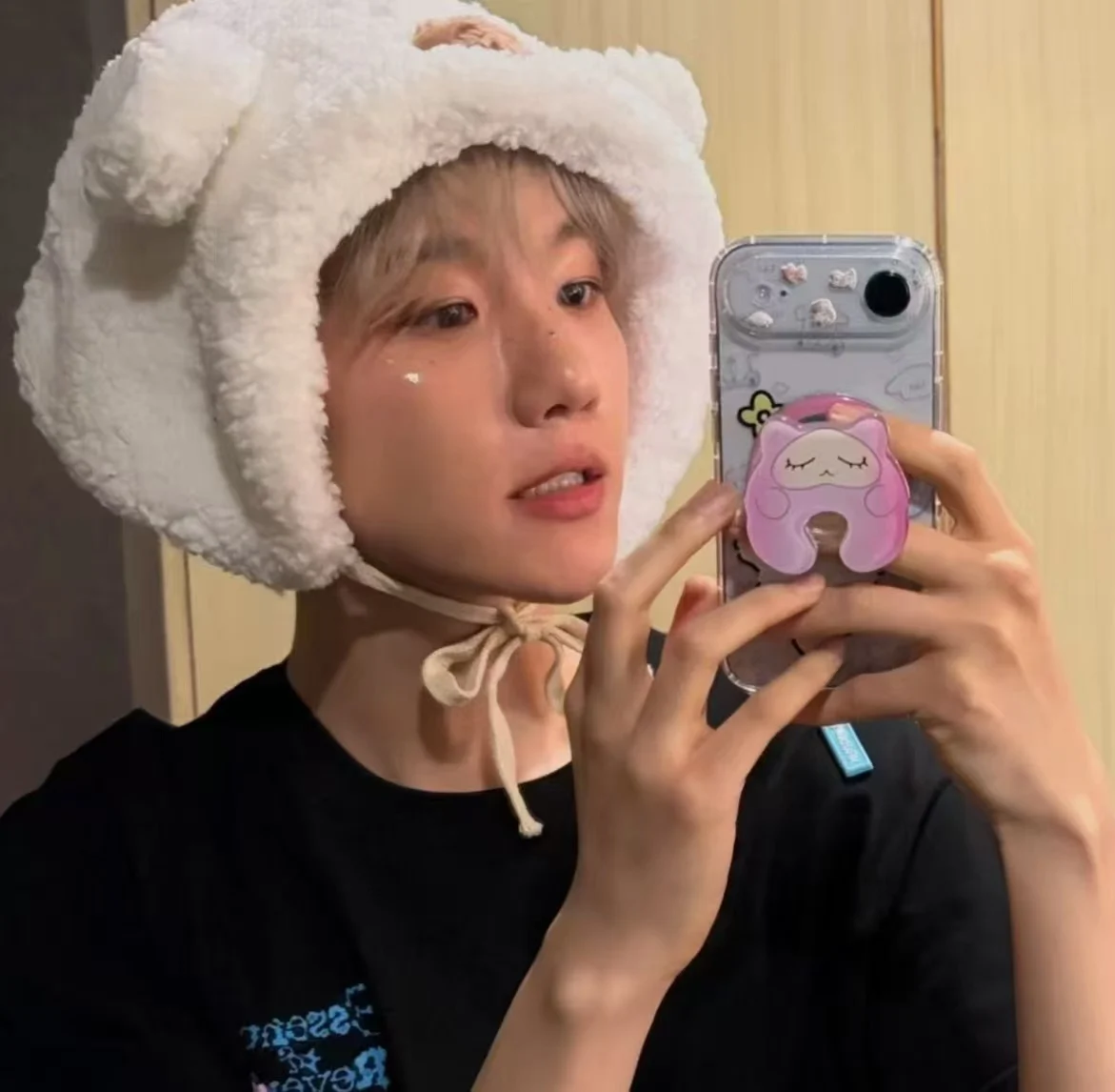 Фото Kpop Idol EXO Baekhyun в одном стиле, милая розовая подушка безопасности с героями мультфильмов, магнитная капельница, телескопический держатель для телефона, VIP-коллекция фанатов, подарки №1