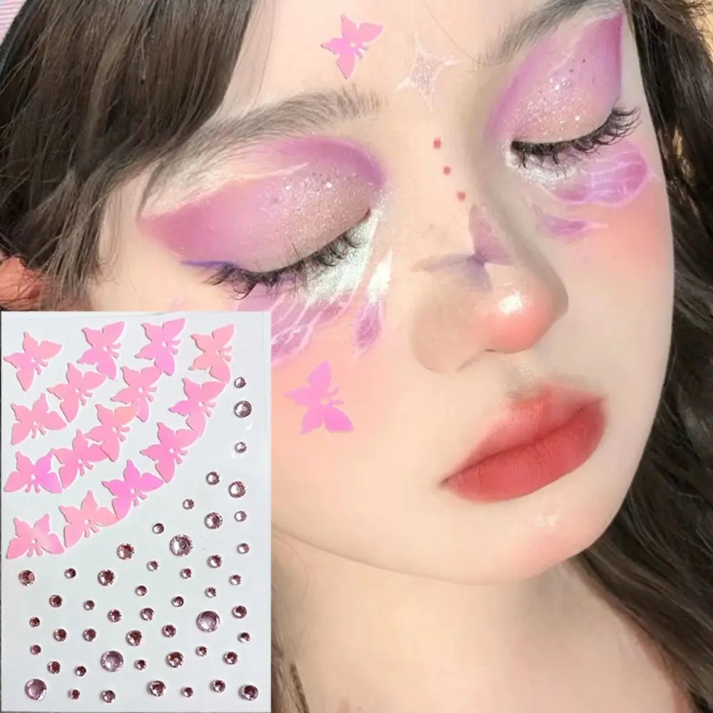 

25 Styles 3D Rhinestone Face Jewelry Temporary Tattoo Sticker Mermaid Makeup Shell Pearl Self-adhesive Gems Body Art Decoration