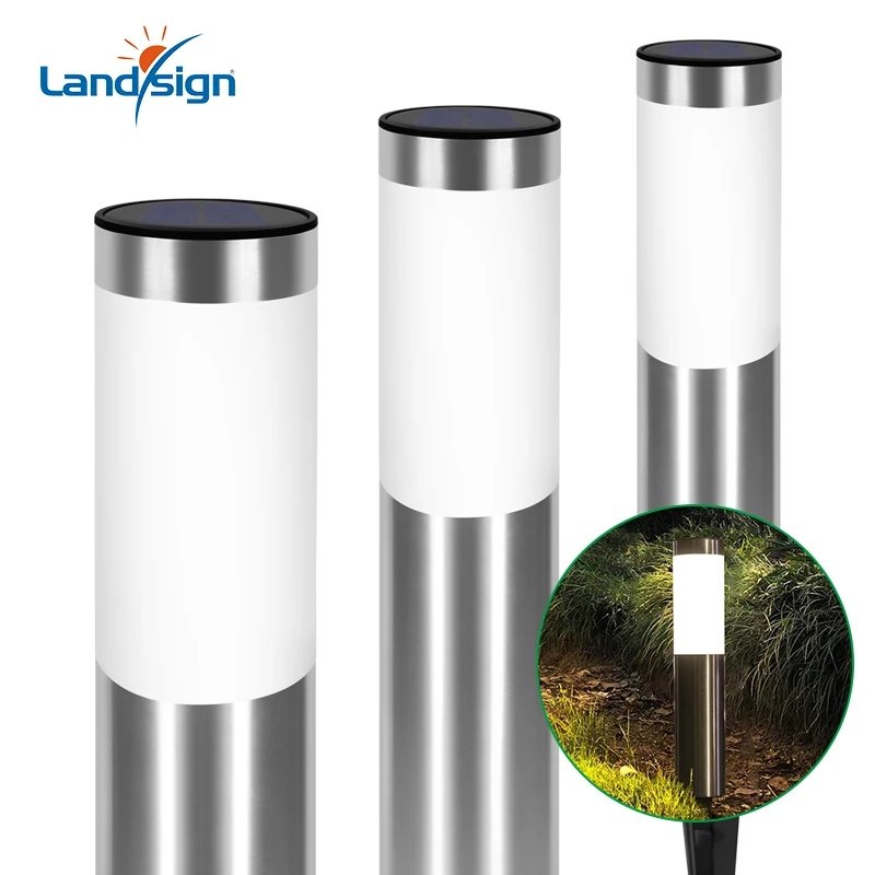 Наружный садовый фонарь из нержавеющей стали дорожка солнечная фотолампа