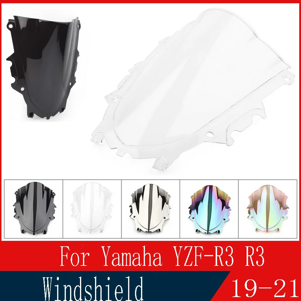 

For Yamaha YZF R3 R25 2019 2020 2021 YZF-R3 R 25 19 20 21 Cafe Racer Motorcycle Windshield Motorbike Windscree Wind Deflector