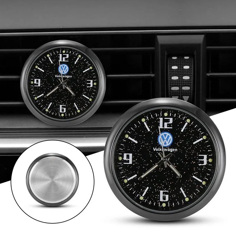 Фото Наклейка-часы на воздуховод приборной панели для автомобилей Volkswagen VW Polo Golf Passat Tiguan Arteon Touareg Taigo Caddy Jetta Beetle Sharan №1