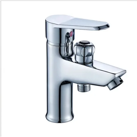 Латунные смесители для ванной комнаты, многофункциональный смеситель для раковины с одной ручкой, бытовой смеситель для горячей и холодной воды с водопроводной трубой 60 см