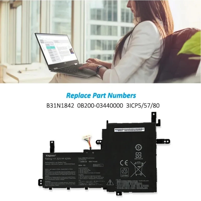 B31N1842 Аккумулятор для ноутбука ASUS VivoBook F513EA F513EP F513IA K513E K513EA K513EP KM513UA M513IA M513UA S513EA S513F 11