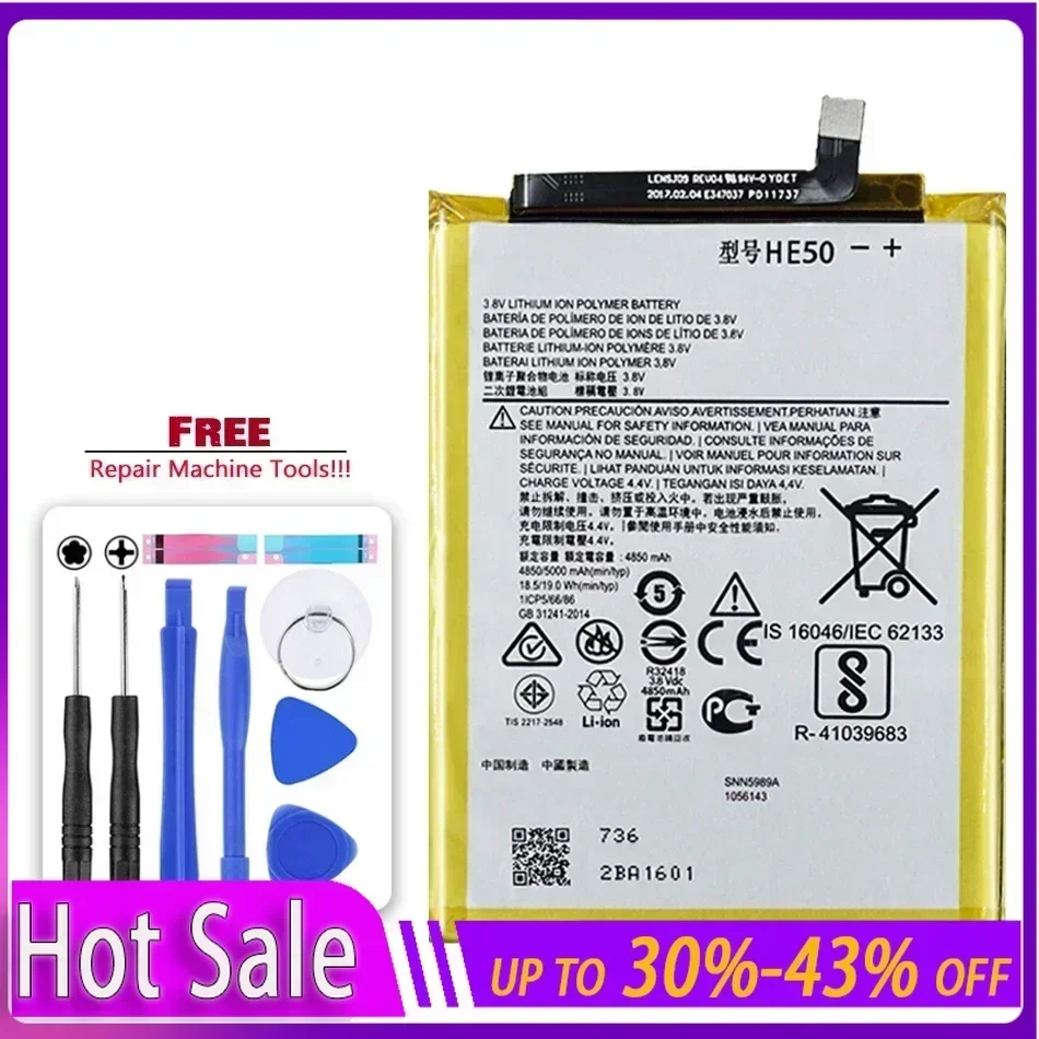 Сменный аккумулятор HE50 5000 мАч для Motorola Moto E4 Plus XT1773 XT1775 XT1771 XT1774 E5 сменные батареи
