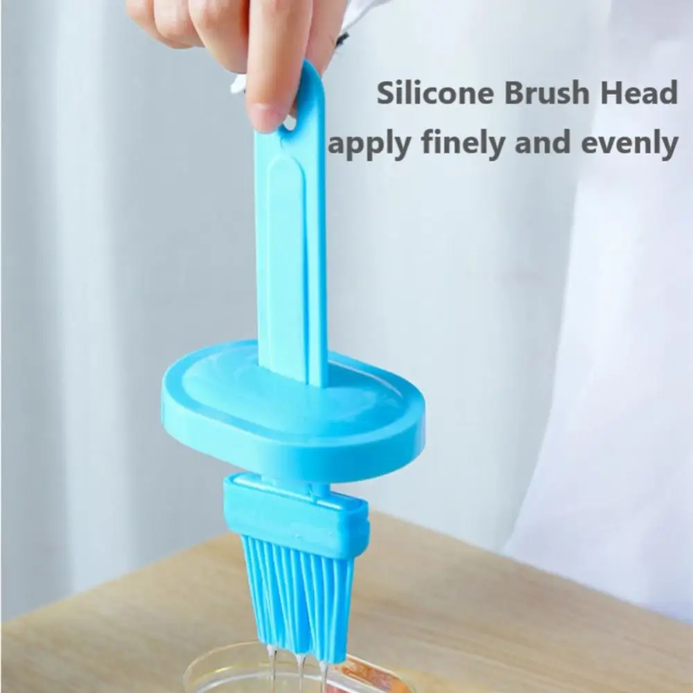 Портативная силиконовая бутылочка для масла с щеткой температура