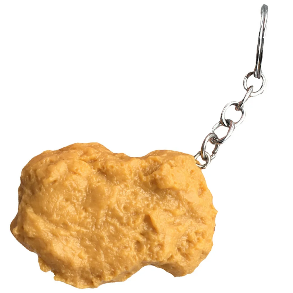 Модный брелок с курицей мужской медальон искусственный жареный пластиковый
