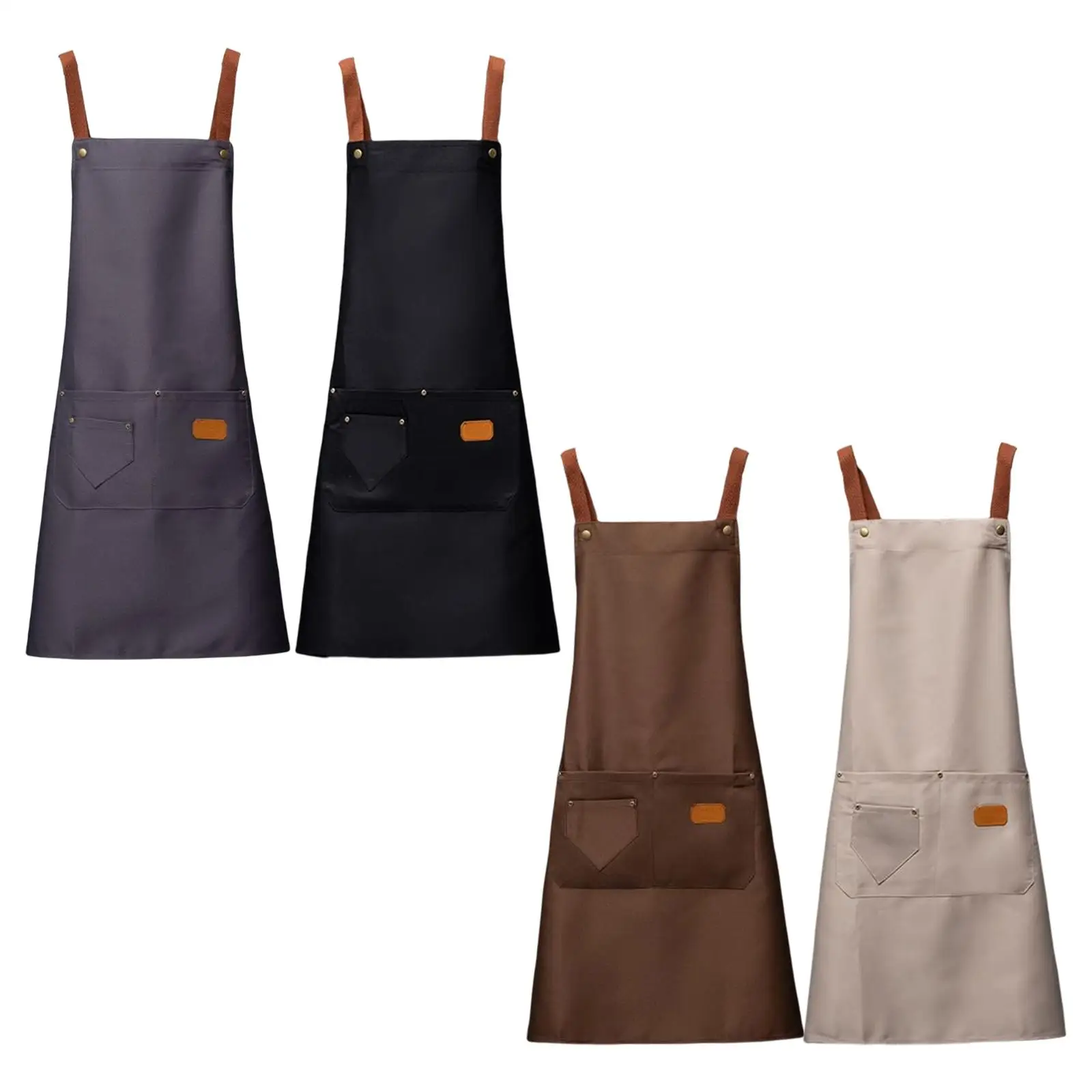 

Bib Apron Commercial Water Oil Stain Resistant Unisex Cooking Kitchen Apron for Restaurant Gardening Drawing Grilling Chef Apron