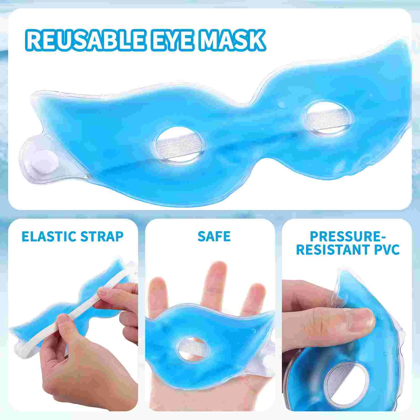 Маска для глаз многоразовая охлаждающая с отверстиями 2 шт. |