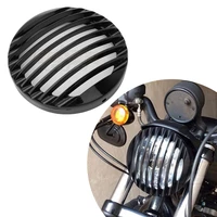 5 34 7 round black abs led headlight grill cover for harley sportster xl 883 iron 1200 04 14 custom xl motorcycle accessories