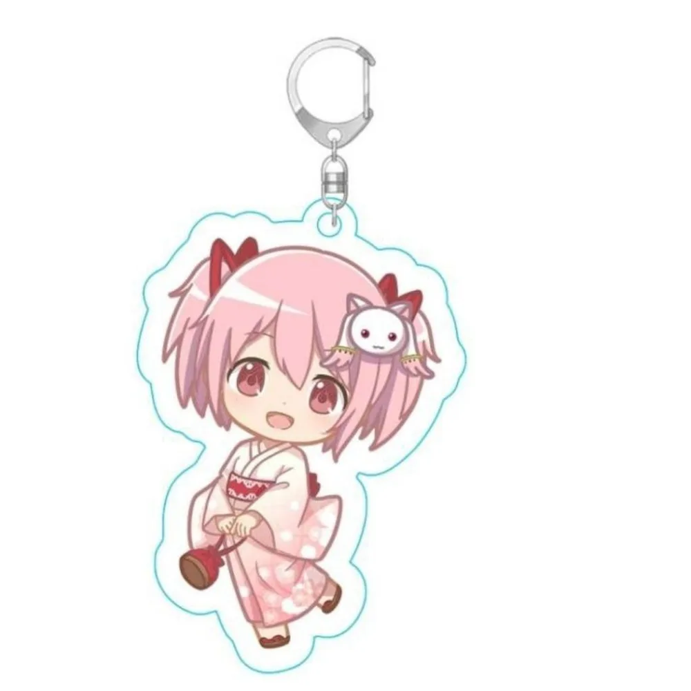 Фото Брелок-фигурка Аниме-девушек из Madoka Magica: Канамэ Акеми, Хоумура Мики, Саяка, Томоэ, Мами, Кёко. Подарок для фанатов, украшение. №2