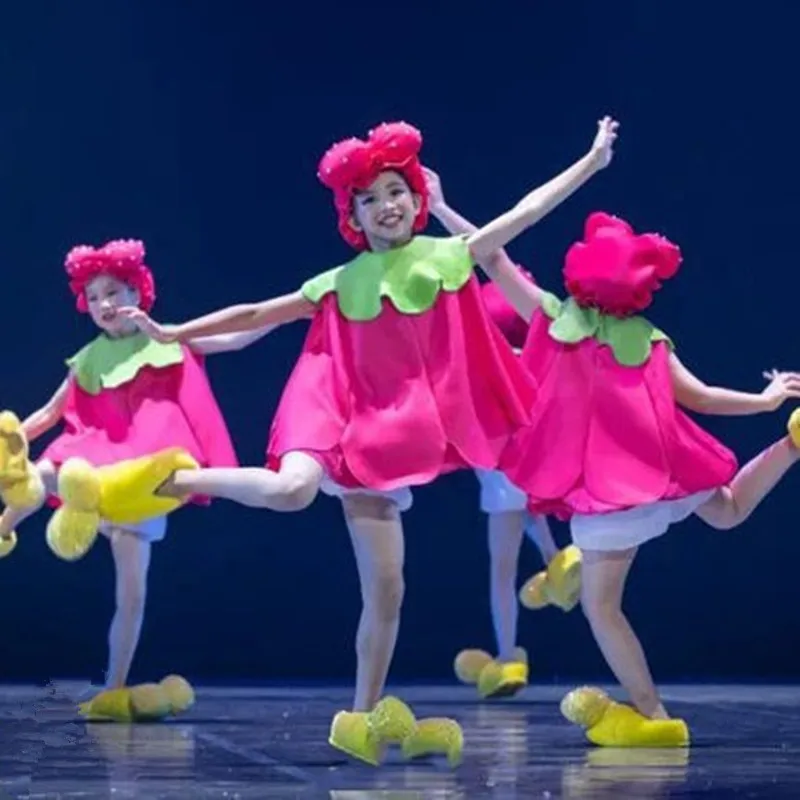 

Cute Girls Dance Costume For Girls Festival School Performance Princess Dress Suit Halloween Cosplay