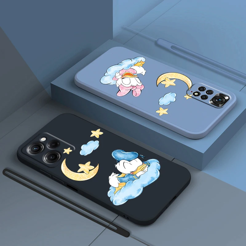 

Donald Duck Cute For Xiaomi Redmi Note 12 11 11T 10 10S 9 9S 9T 8 8T 7 Pro Plus Speed Liquid Rope Soft Phone Case Coque Capa