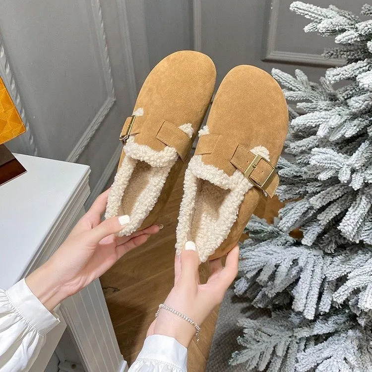 Женские слипоны лоферы на меху зимние в стиле ретро новые мокасины сапоги зимняя